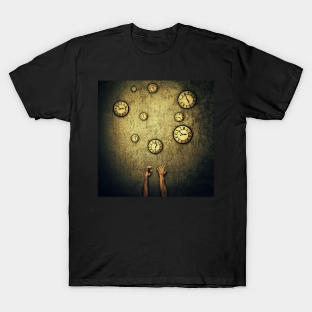 clocks juggling time T-Shirt by psychoshadow